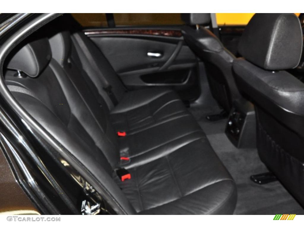 2008 5 Series 528i Sedan - Jet Black / Black photo #16