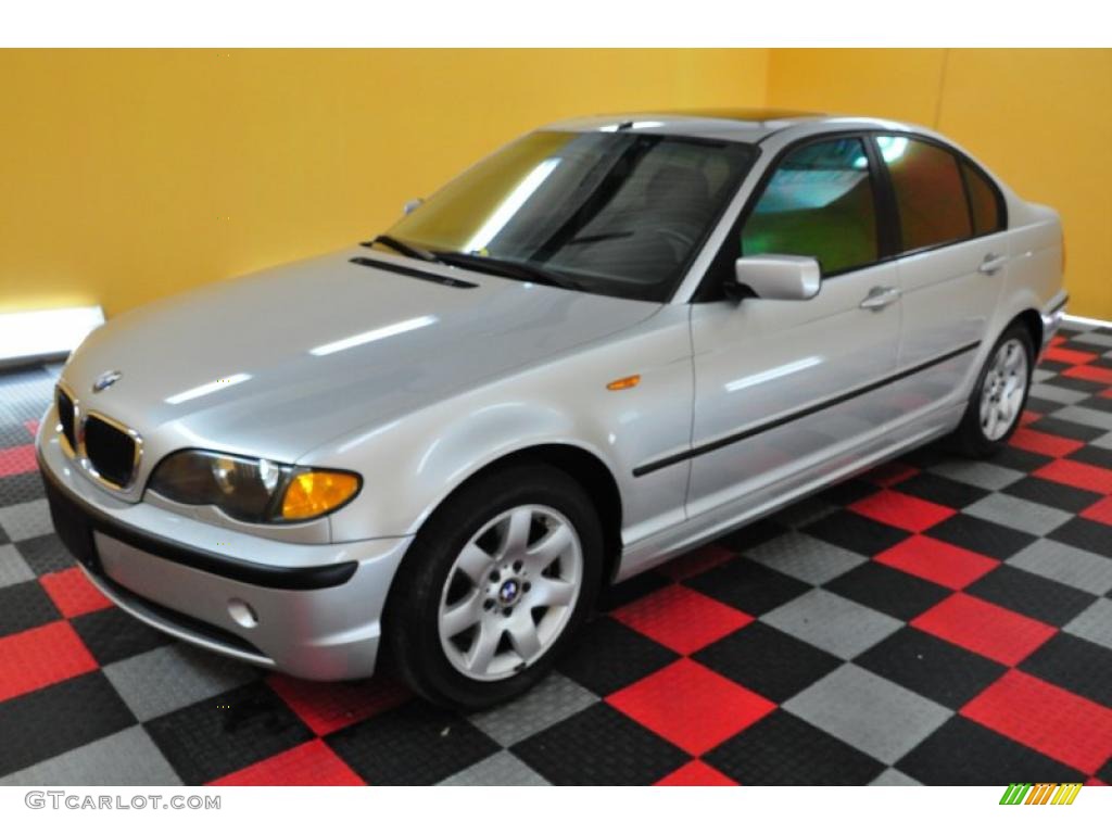 2002 3 Series 325i Sedan - Titanium Silver Metallic / Grey photo #3