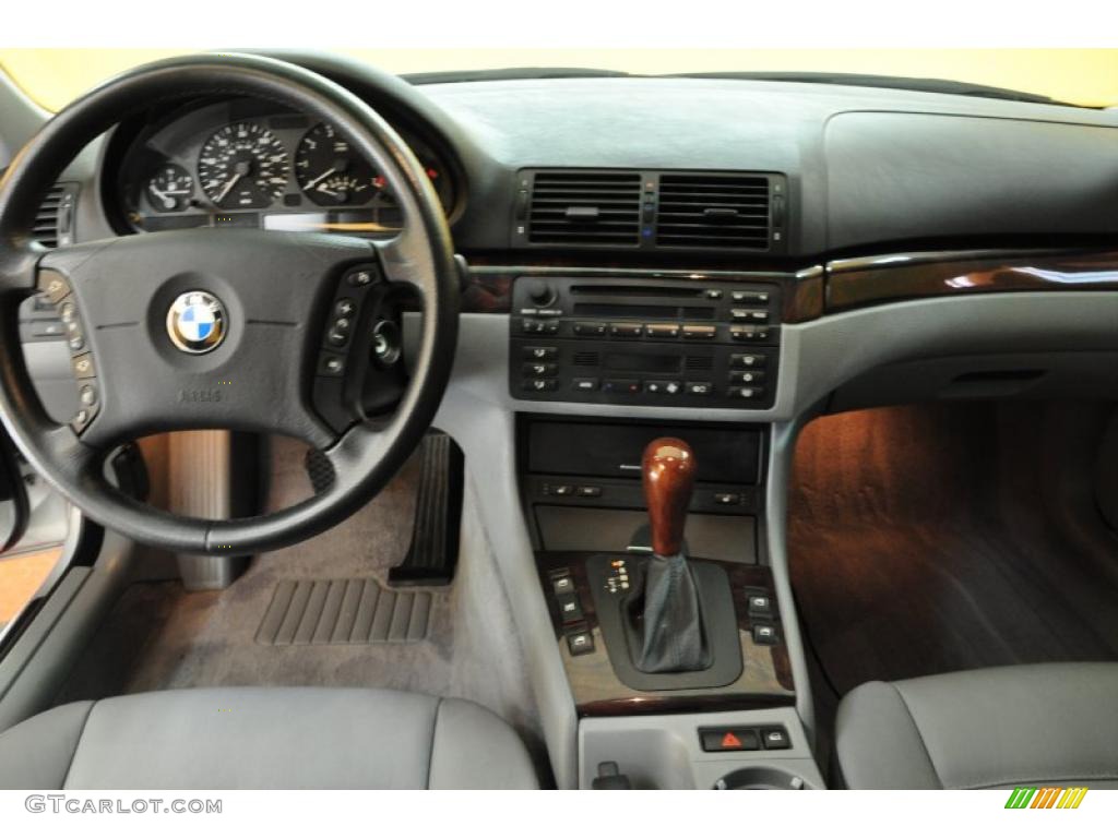 2002 3 Series 325i Sedan - Titanium Silver Metallic / Grey photo #7