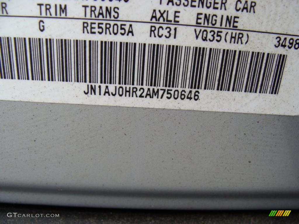 2010 EX 35 AWD - Liquid Platinum / Graphite photo #5