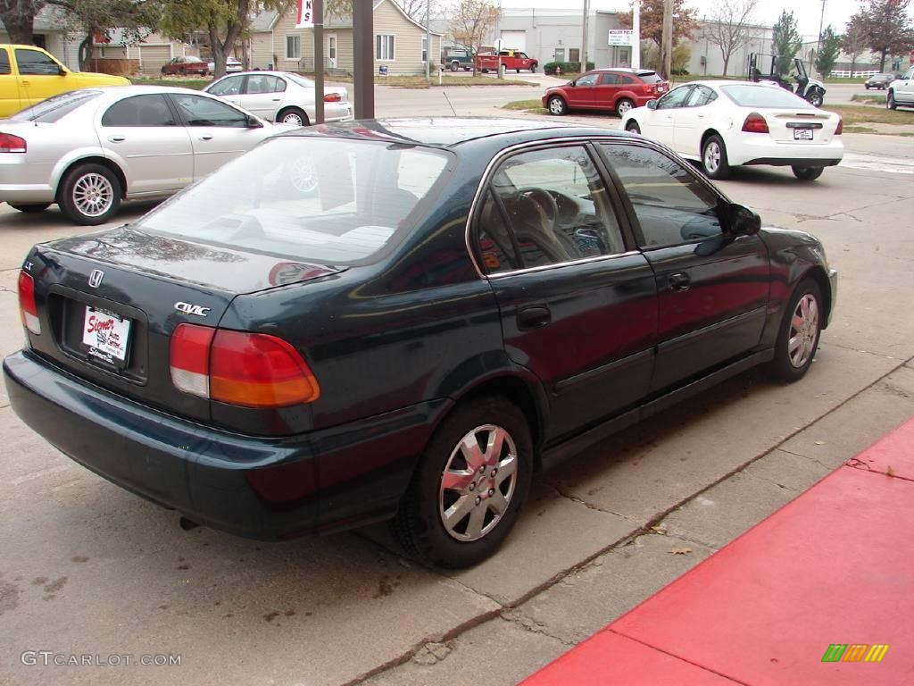 1996 Civic LX Sedan - Dark Green Pearl Metallic / Beige photo #8