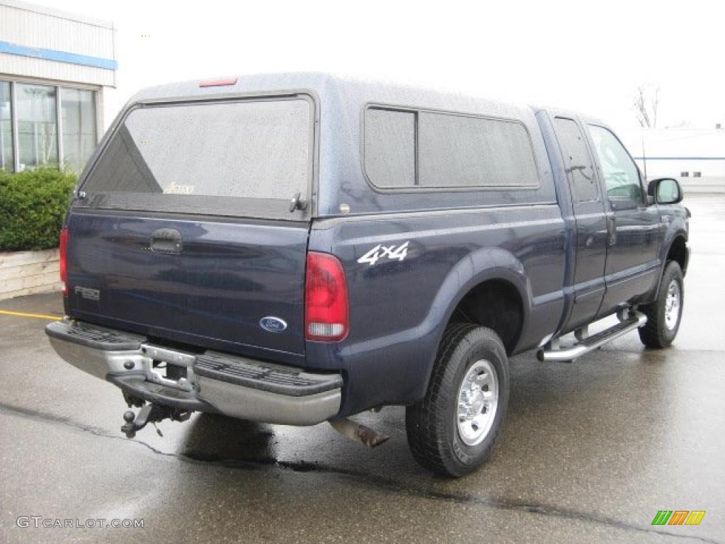 2003 F250 Super Duty XLT SuperCab 4x4 - True Blue Metallic / Medium Flint Grey photo #3