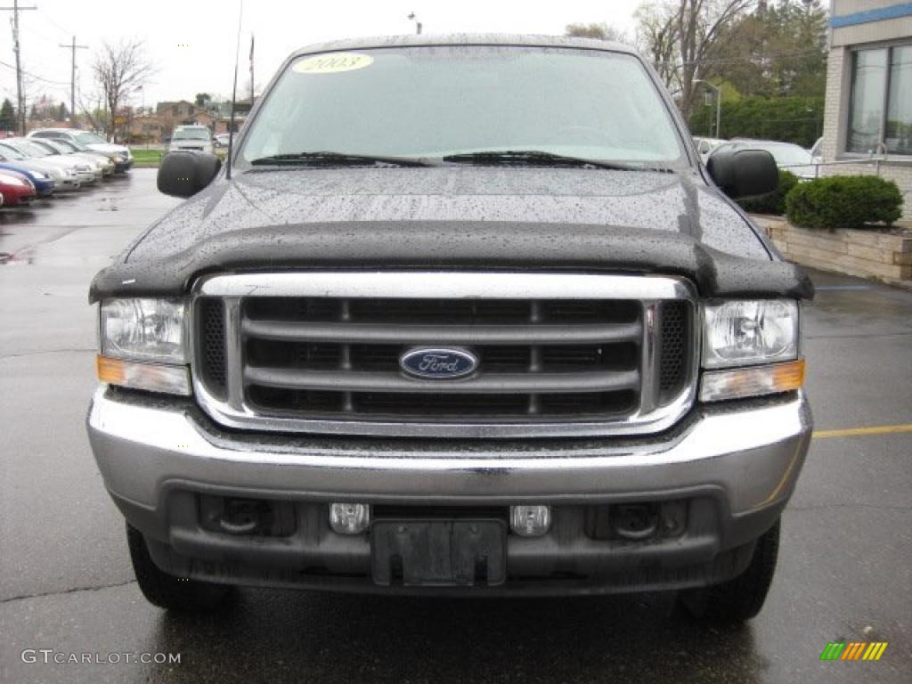 2003 F250 Super Duty XLT SuperCab 4x4 - True Blue Metallic / Medium Flint Grey photo #9