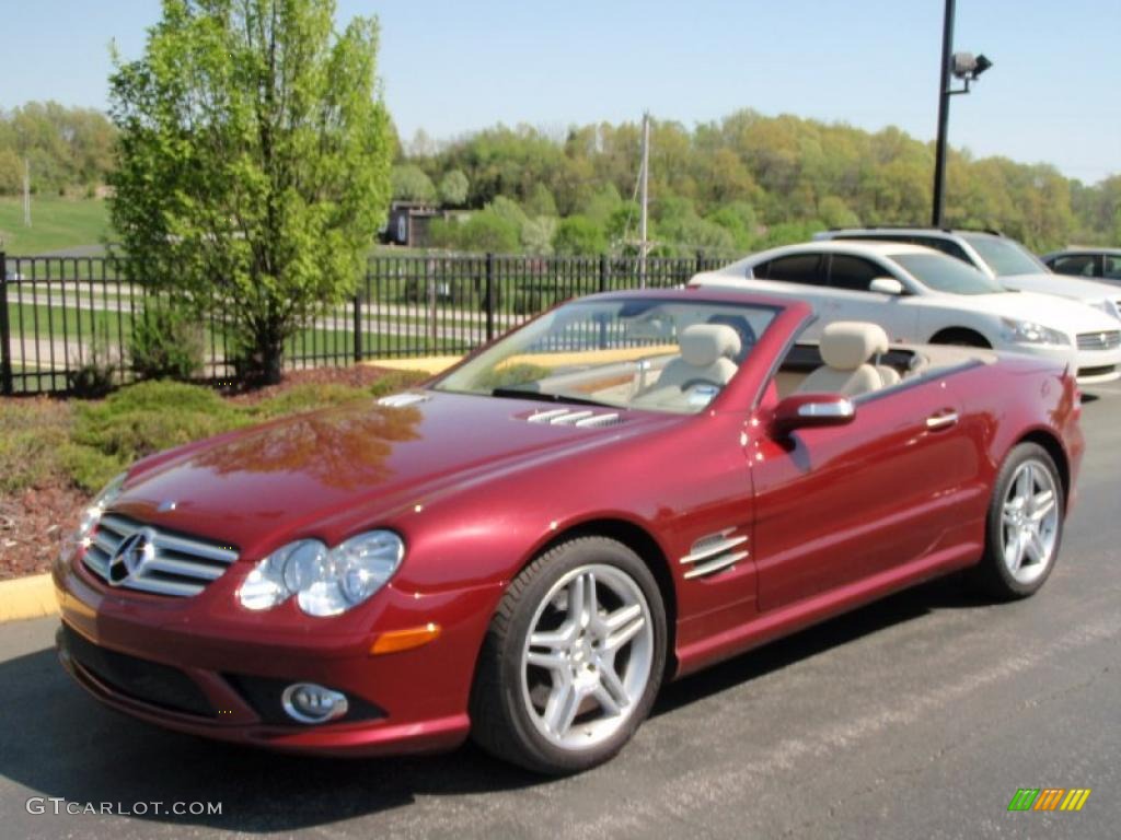 2007 SL 550 Roadster - Storm Red Metallic / Stone photo #1