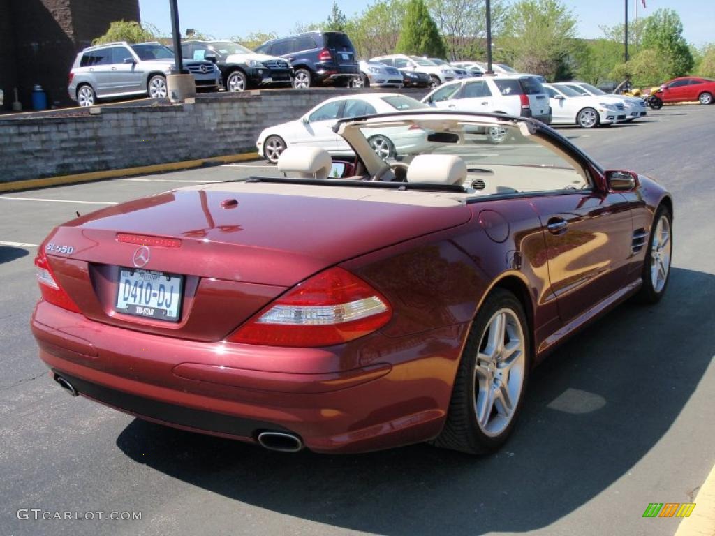 2007 SL 550 Roadster - Storm Red Metallic / Stone photo #8