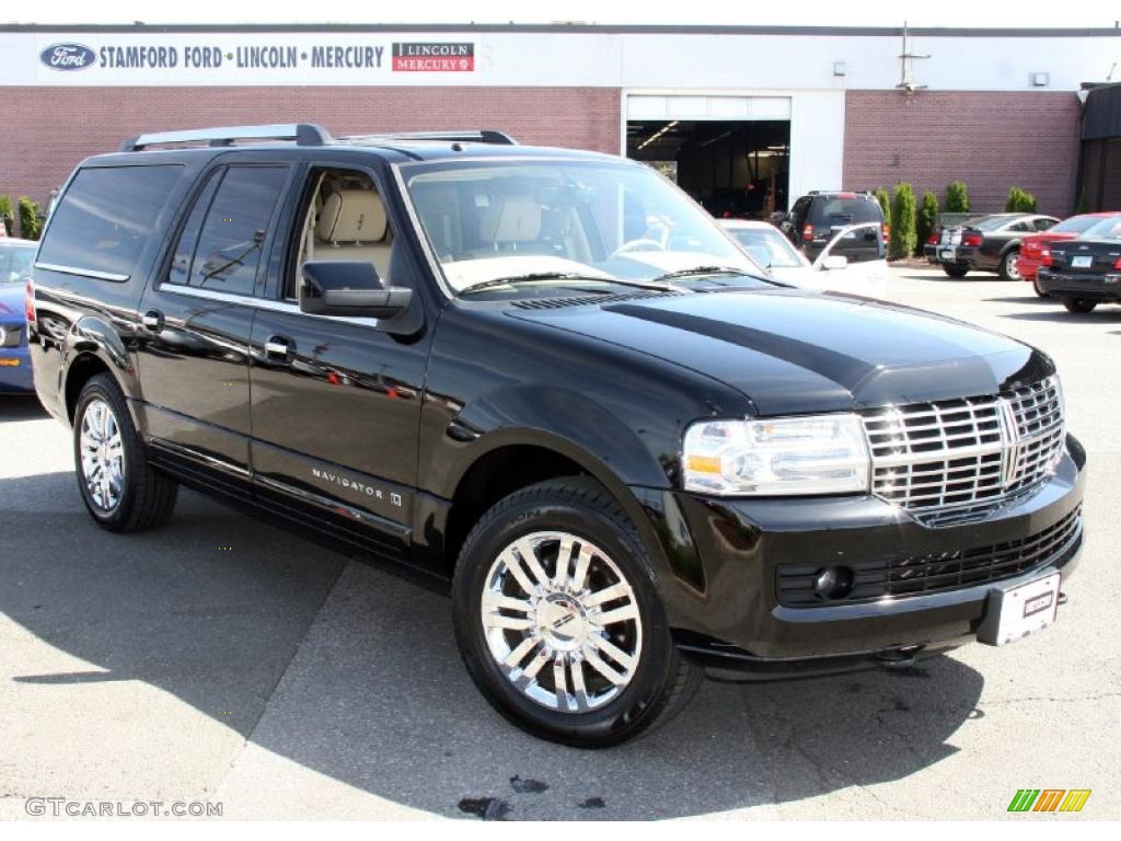 2008 Navigator L Luxury 4x4 - Black / Stone/Charcoal Black photo #3