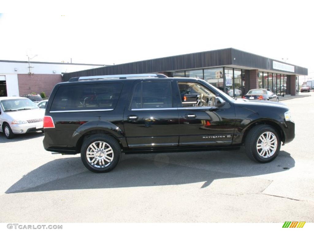 2008 Navigator L Luxury 4x4 - Black / Stone/Charcoal Black photo #4