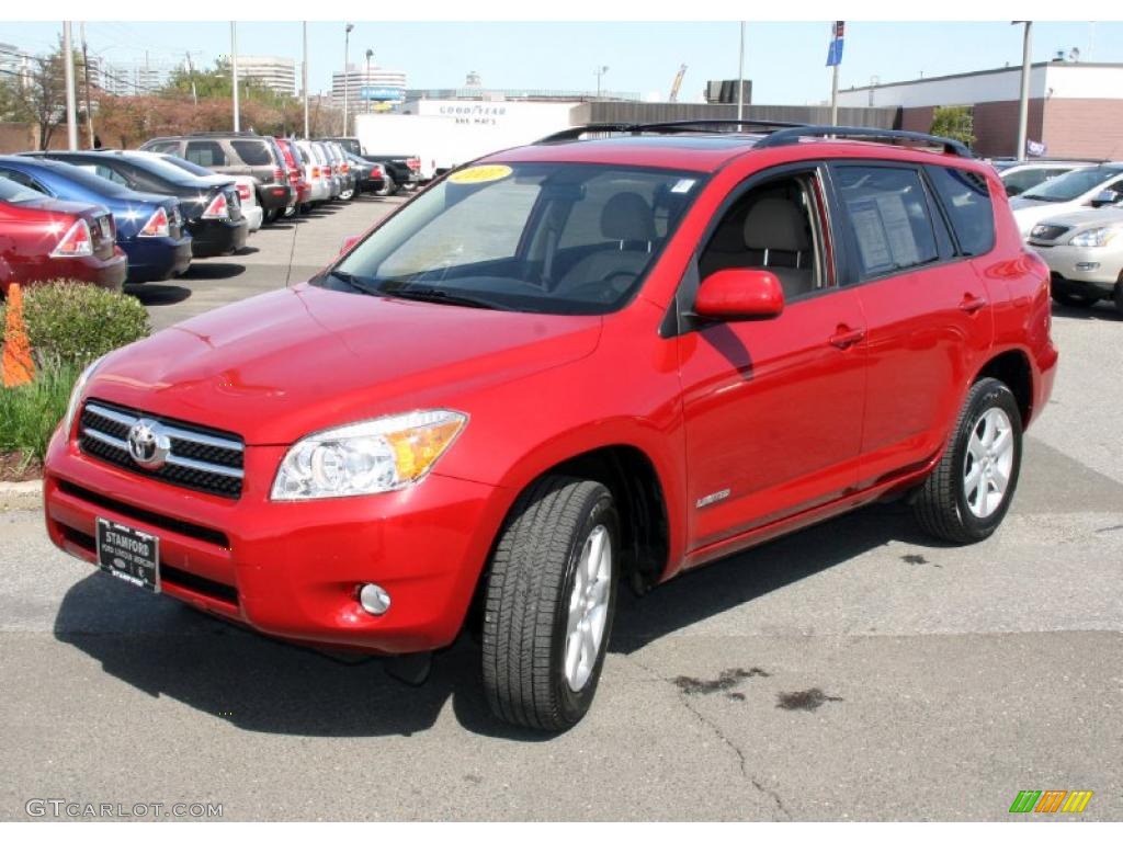 2007 RAV4 Limited 4WD - Barcelona Red Pearl / Taupe photo #1
