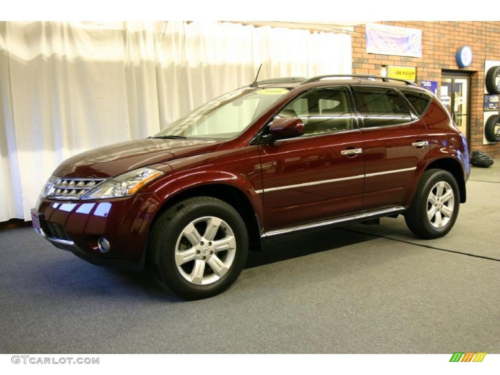 2006 Murano SL AWD - Merlot Pearl / Cafe Latte photo #6