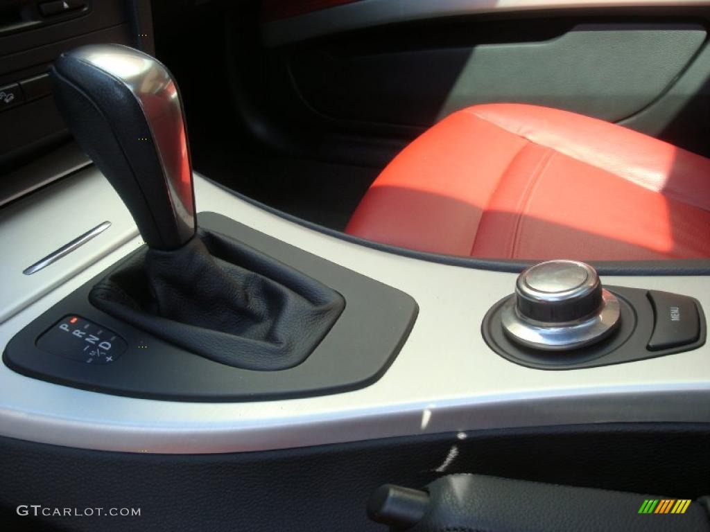 2007 3 Series 328xi Coupe - Jet Black / Coral Red/Black photo #15