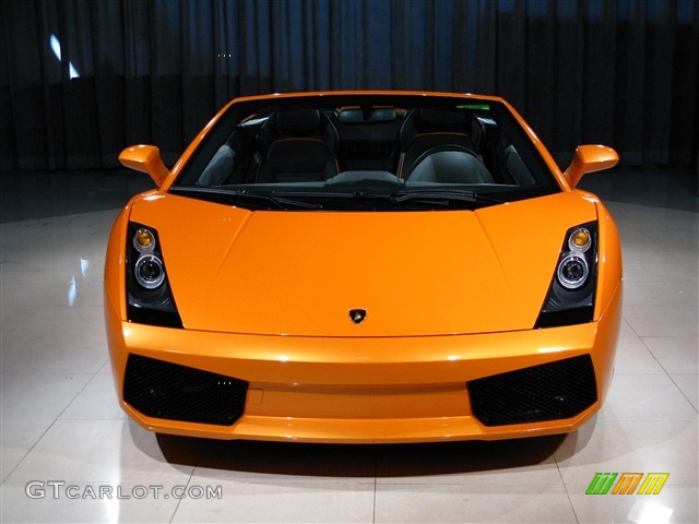 2008 Gallardo Spyder E-Gear - Arancio Borealis / Black photo #4