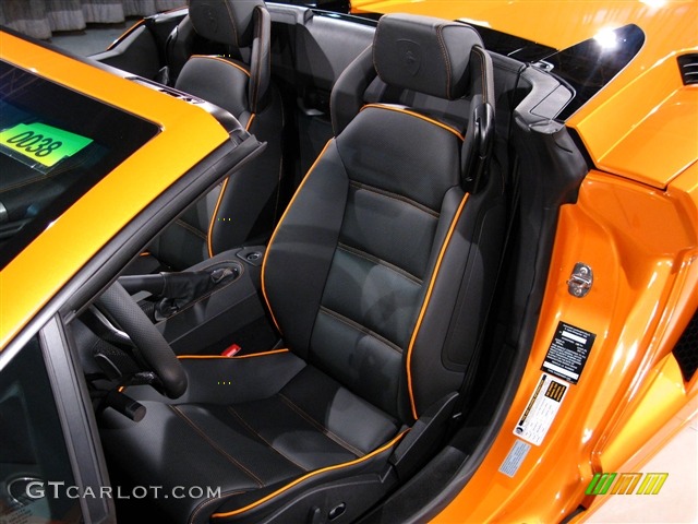 2008 Gallardo Spyder E-Gear - Arancio Borealis / Black photo #5
