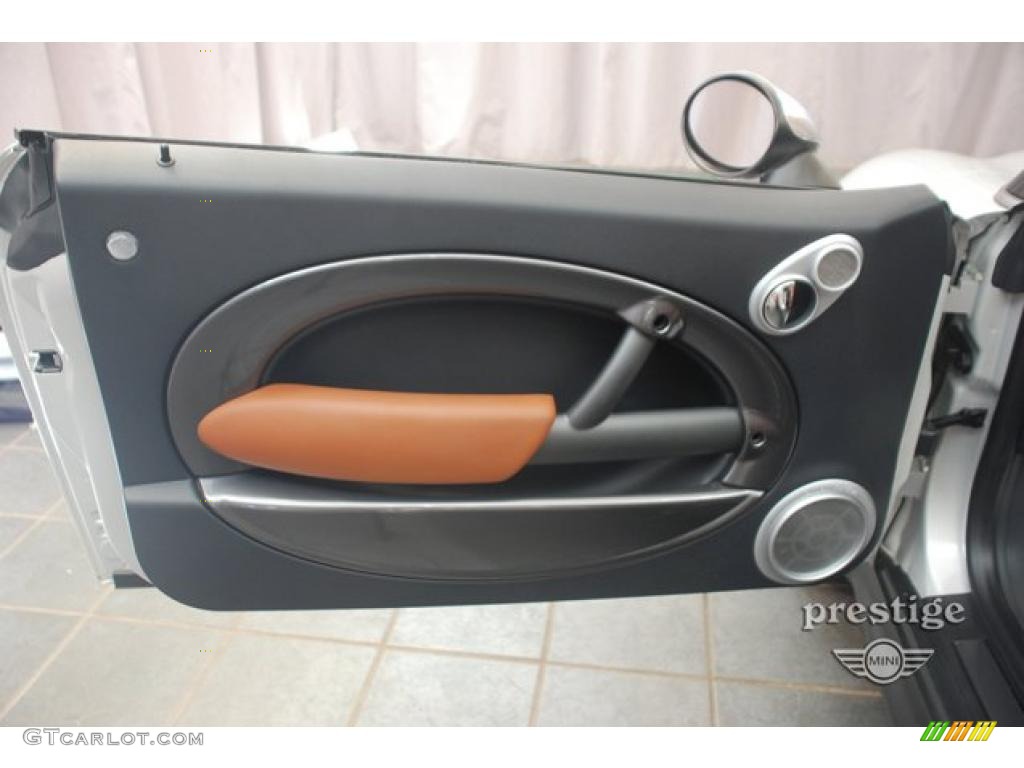 2008 Cooper S Convertible Sidewalk Edition - White Silver Metallic / Malt Brown English Leather photo #9