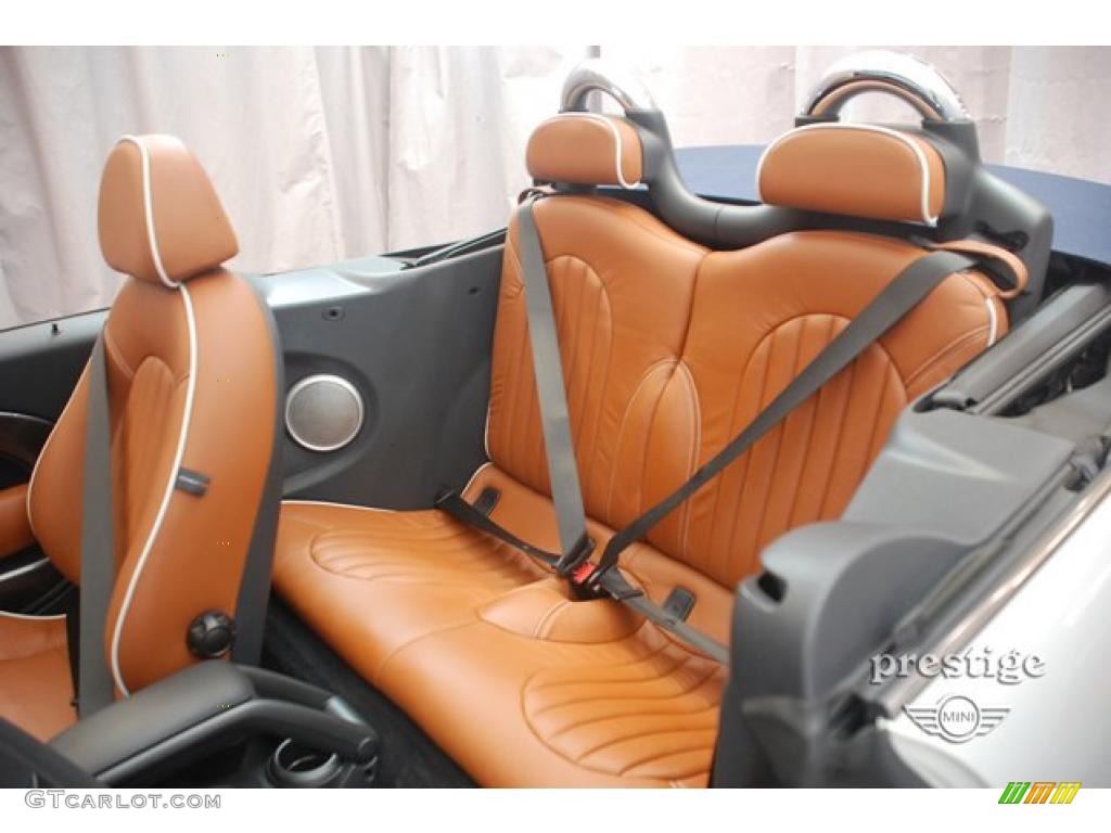 2008 Cooper S Convertible Sidewalk Edition - White Silver Metallic / Malt Brown English Leather photo #12