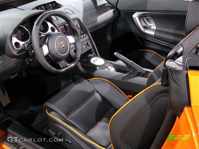 2008 Gallardo Spyder E-Gear - Arancio Borealis / Black photo #6