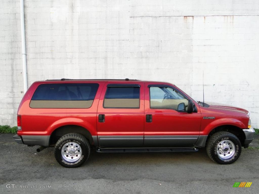 2003 Excursion XLT 4x4 - Red Fire Metallic / Medium Parchment photo #3