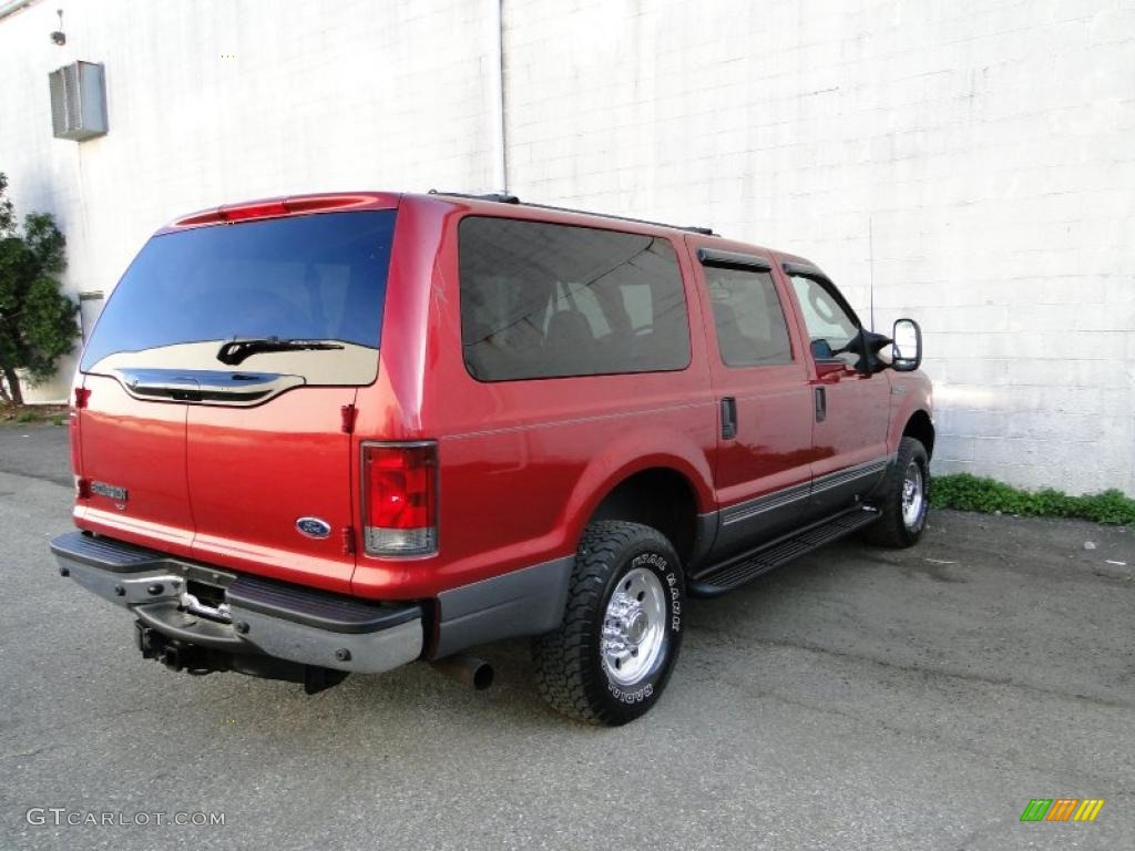2003 Excursion XLT 4x4 - Red Fire Metallic / Medium Parchment photo #10