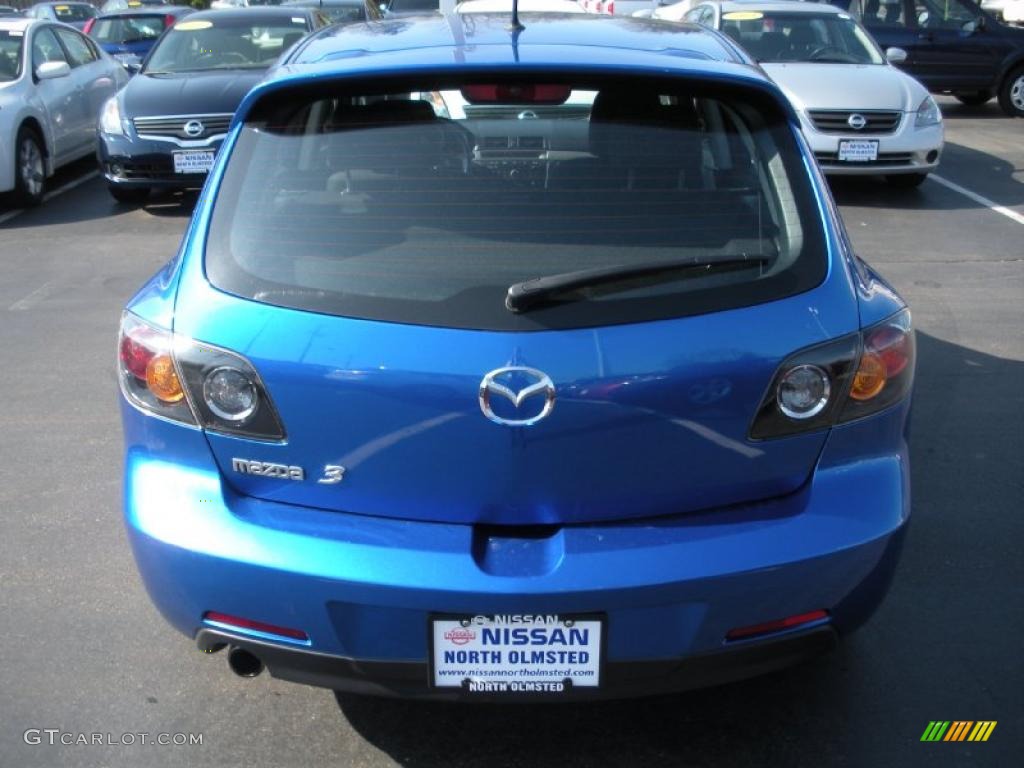 2005 MAZDA3 s Hatchback - Winning Blue Mica / Black/Blue photo #6