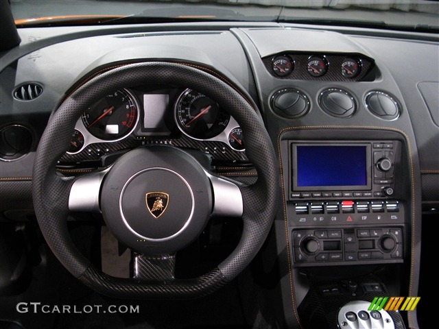 2008 Gallardo Spyder E-Gear - Arancio Borealis / Black photo #7