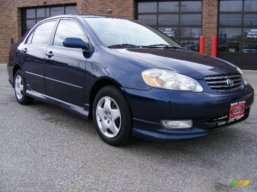 2004 Corolla S - Indigo Ink Blue Pearl / Black photo #1
