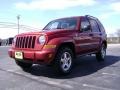 2005 Inferno Red Crystal Pearl Jeep Liberty Renegade 4x4  photo #3