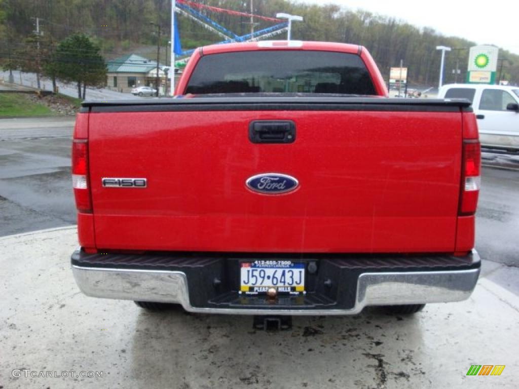 2006 F150 XLT SuperCrew 4x4 - Bright Red / Medium/Dark Flint photo #3