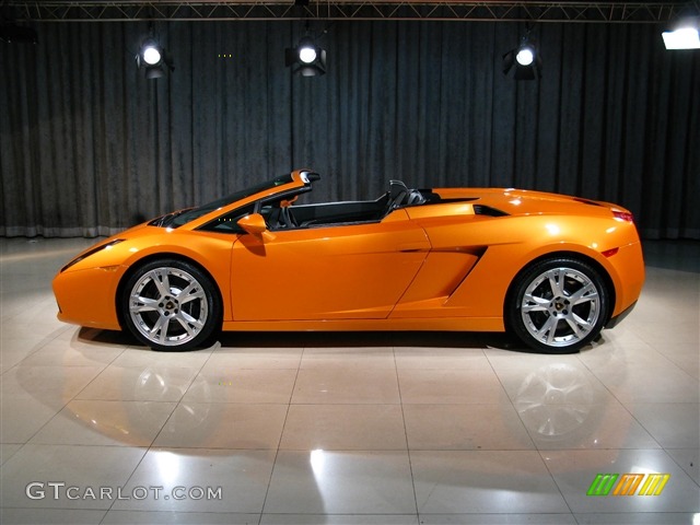 2008 Gallardo Spyder E-Gear - Arancio Borealis / Black photo #15