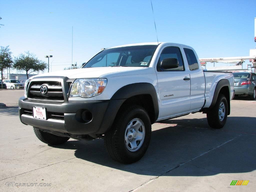 2006 Tacoma Access Cab 4x4 - Super White / Taupe photo #3