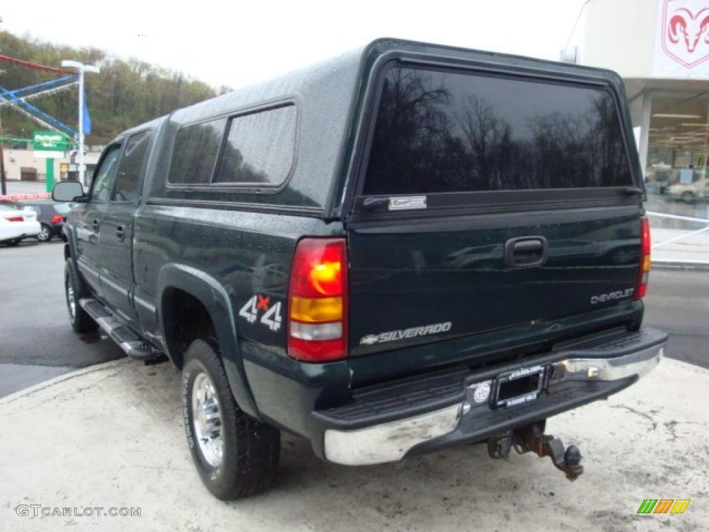 2001 Silverado 2500HD LS Crew Cab 4x4 - Forest Green Metallic / Tan photo #2