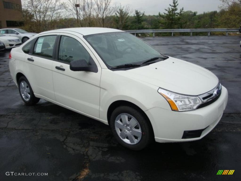 2010 Focus S Sedan - White Suede / Medium Stone photo #1