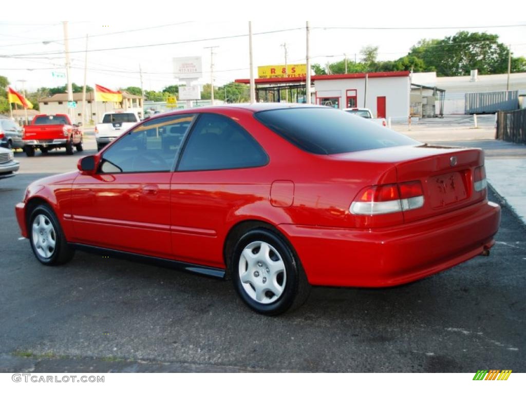 2000 Civic EX Coupe - Milano Red / Dark Gray photo #5