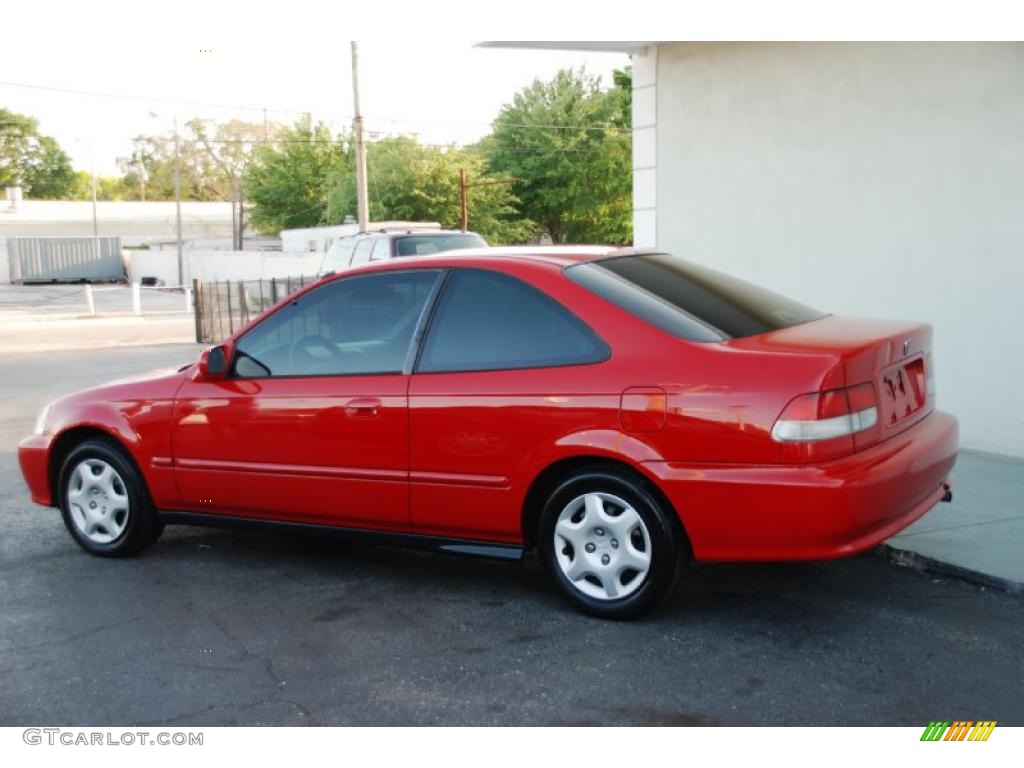 2000 Civic EX Coupe - Milano Red / Dark Gray photo #7