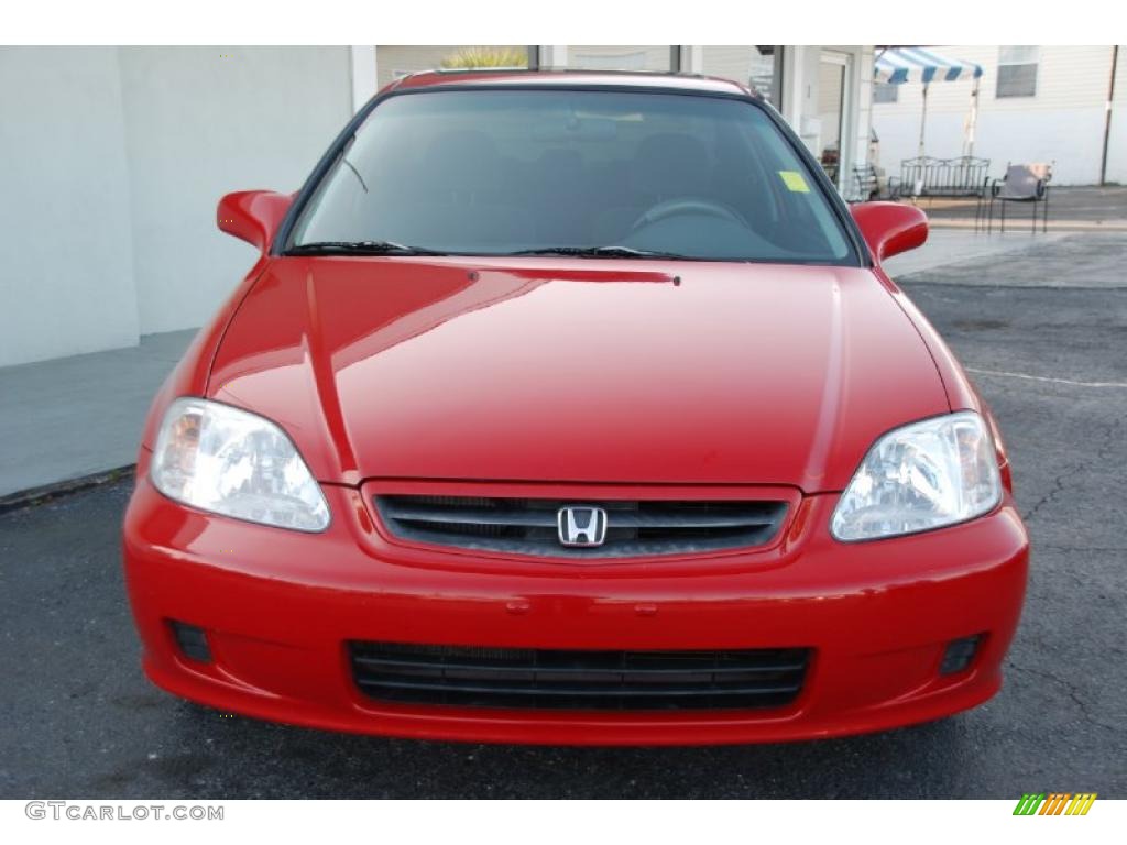 2000 Civic EX Coupe - Milano Red / Dark Gray photo #9