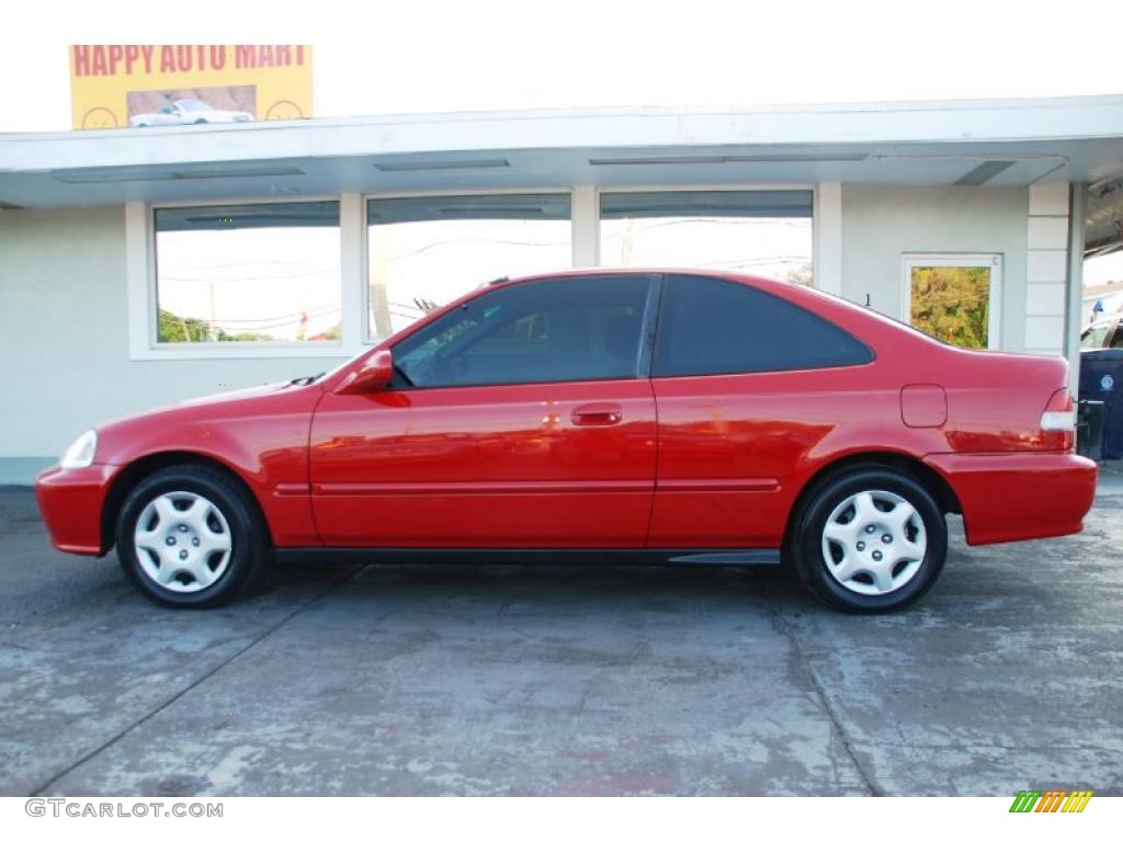 2000 Civic EX Coupe - Milano Red / Dark Gray photo #17