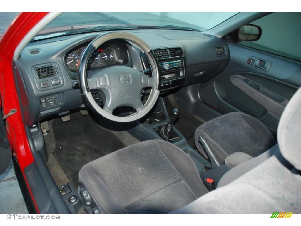 2000 Civic EX Coupe - Milano Red / Dark Gray photo #22