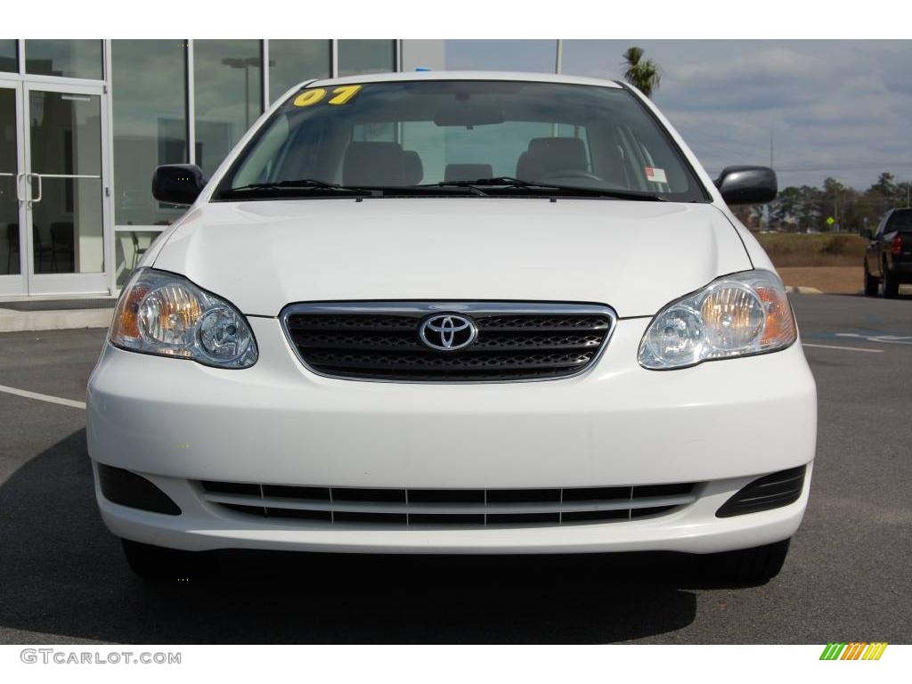 2007 Corolla CE - Super White / Gray photo #2