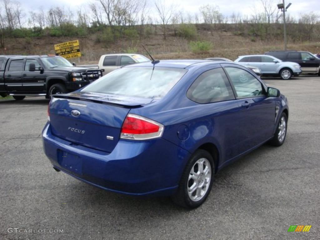 2008 Focus SES Coupe - Vista Blue Metallic / Medium Stone photo #3