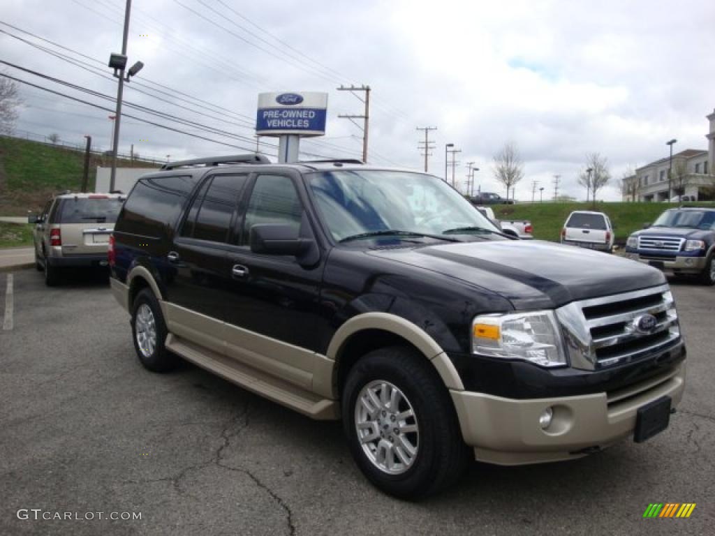 2009 Expedition EL Eddie Bauer 4x4 - Black / Camel photo #1