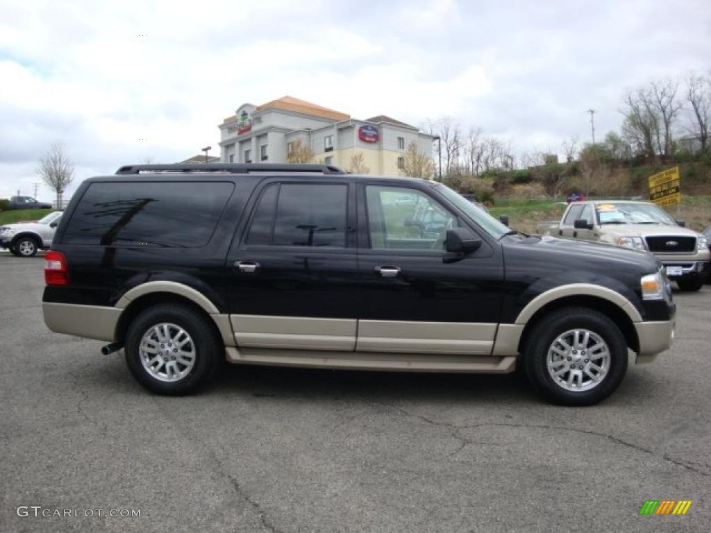 2009 Expedition EL Eddie Bauer 4x4 - Black / Camel photo #2