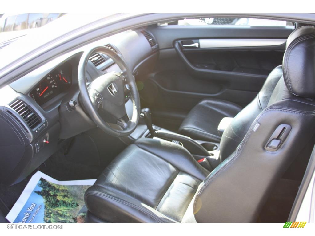 2003 Accord EX Coupe - Satin Silver Metallic / Black photo #8