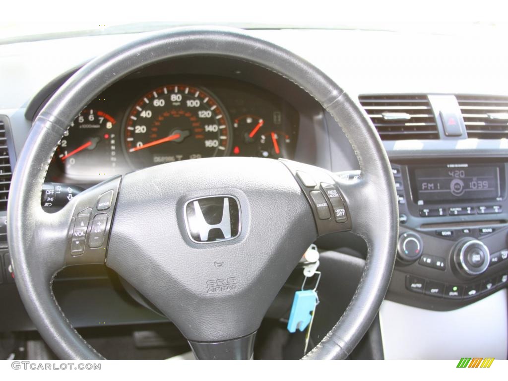 2003 Accord EX Coupe - Satin Silver Metallic / Black photo #13