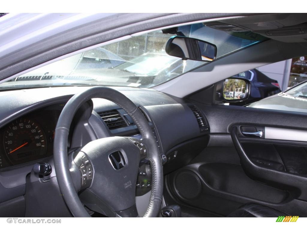 2003 Accord EX Coupe - Satin Silver Metallic / Black photo #14