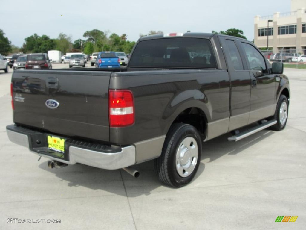 2005 F150 XLT SuperCab - Dark Stone Metallic / Tan photo #3