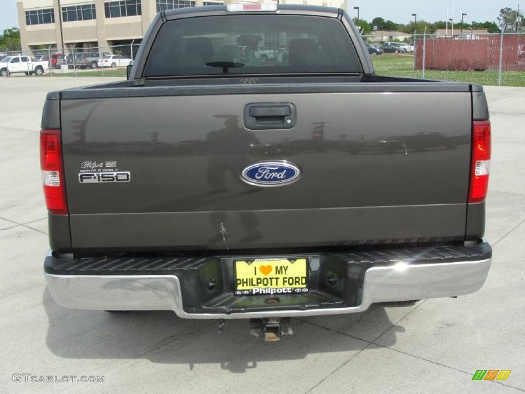 2005 F150 XLT SuperCab - Dark Stone Metallic / Tan photo #4