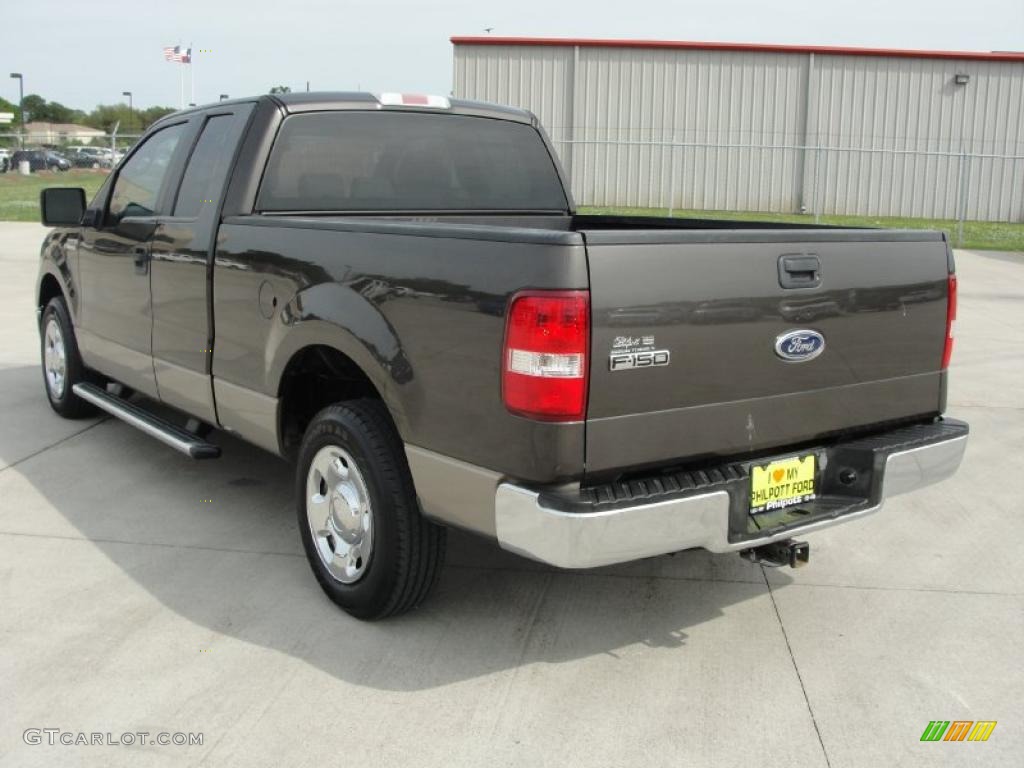 2005 F150 XLT SuperCab - Dark Stone Metallic / Tan photo #5