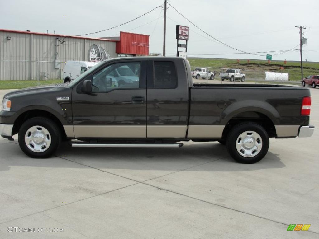 2005 F150 XLT SuperCab - Dark Stone Metallic / Tan photo #6