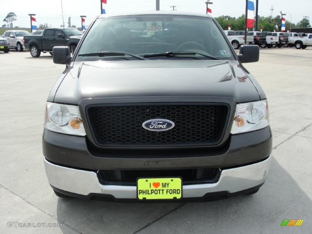2005 F150 XLT SuperCab - Dark Stone Metallic / Tan photo #8