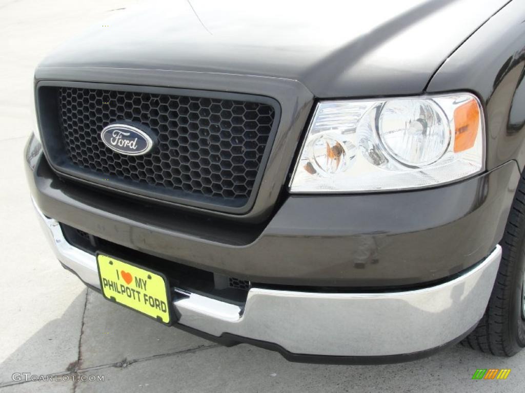 2005 F150 XLT SuperCab - Dark Stone Metallic / Tan photo #11