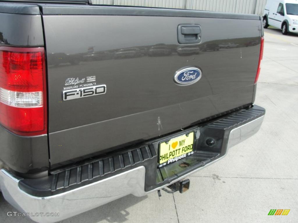 2005 F150 XLT SuperCab - Dark Stone Metallic / Tan photo #22