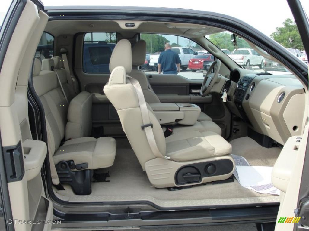 2005 F150 XLT SuperCab - Dark Stone Metallic / Tan photo #25